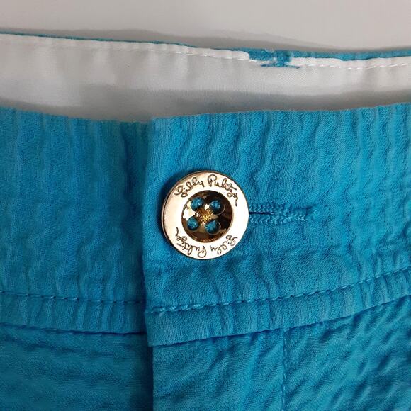 Lilly Pulitzer Callahan Shorts Jacquard Nautical Blue Women 8 Sailor Board Short - Picture 4 of 12